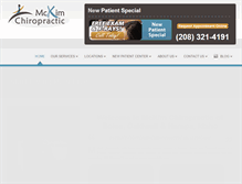 Tablet Screenshot of mckimchiropractic.com
